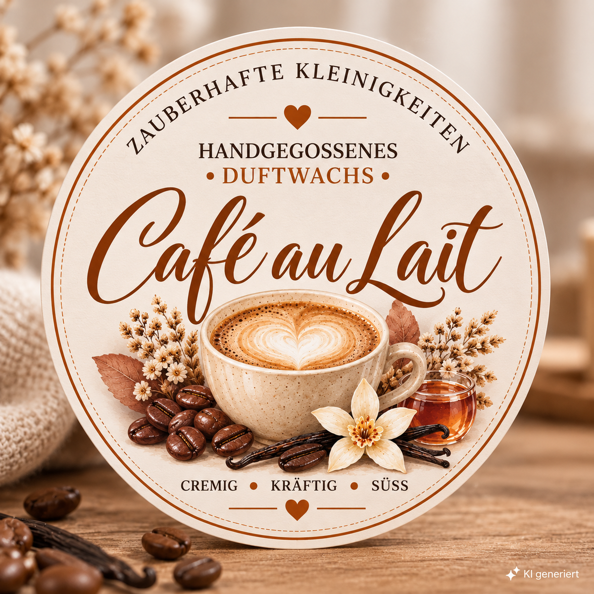Cafe au Lait - handgegossene Wax Melts aus Sojawachs