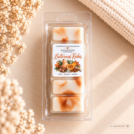 Butternuss Kürbis - handgegossene Wax Melts aus Sojawachs