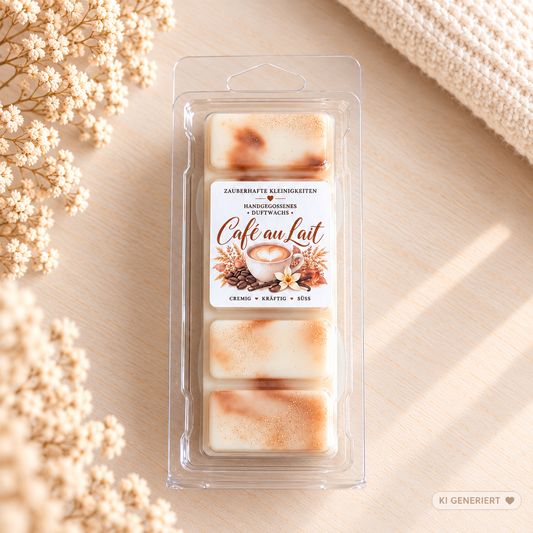 Cafe au Lait - handgegossene Wax Melts aus Sojawachs