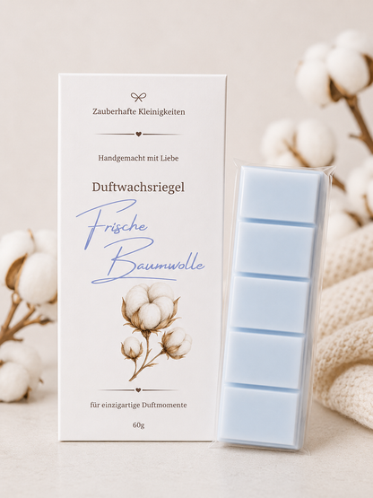 Frische Baumwolle Duftwachsriegel aus Sojawachs | Handgemachter Duftwachs