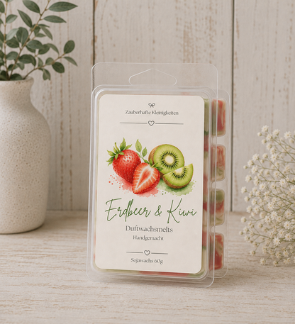 Erdbeer & Kiwi – Duftwachsmelts aus Sojawachs