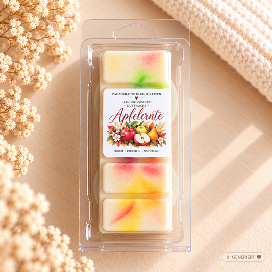 Apfelernte – handgegossene Wax Melts aus Sojawachs