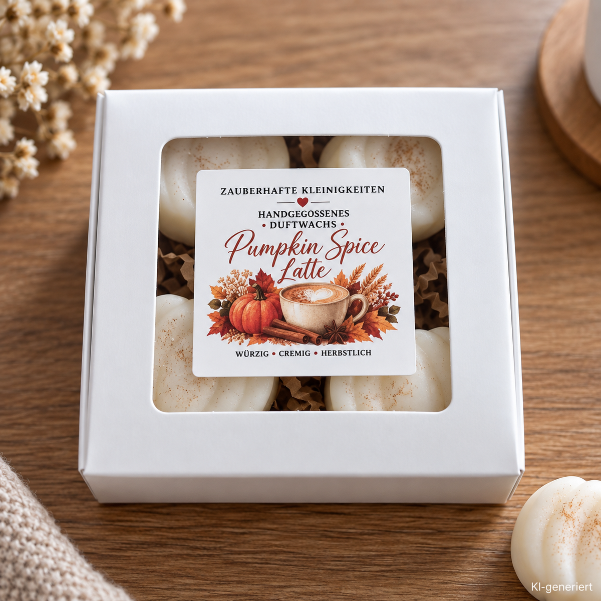 Pumpkin Spice Latte Wax Melts – Duftwachs in Kürbisform