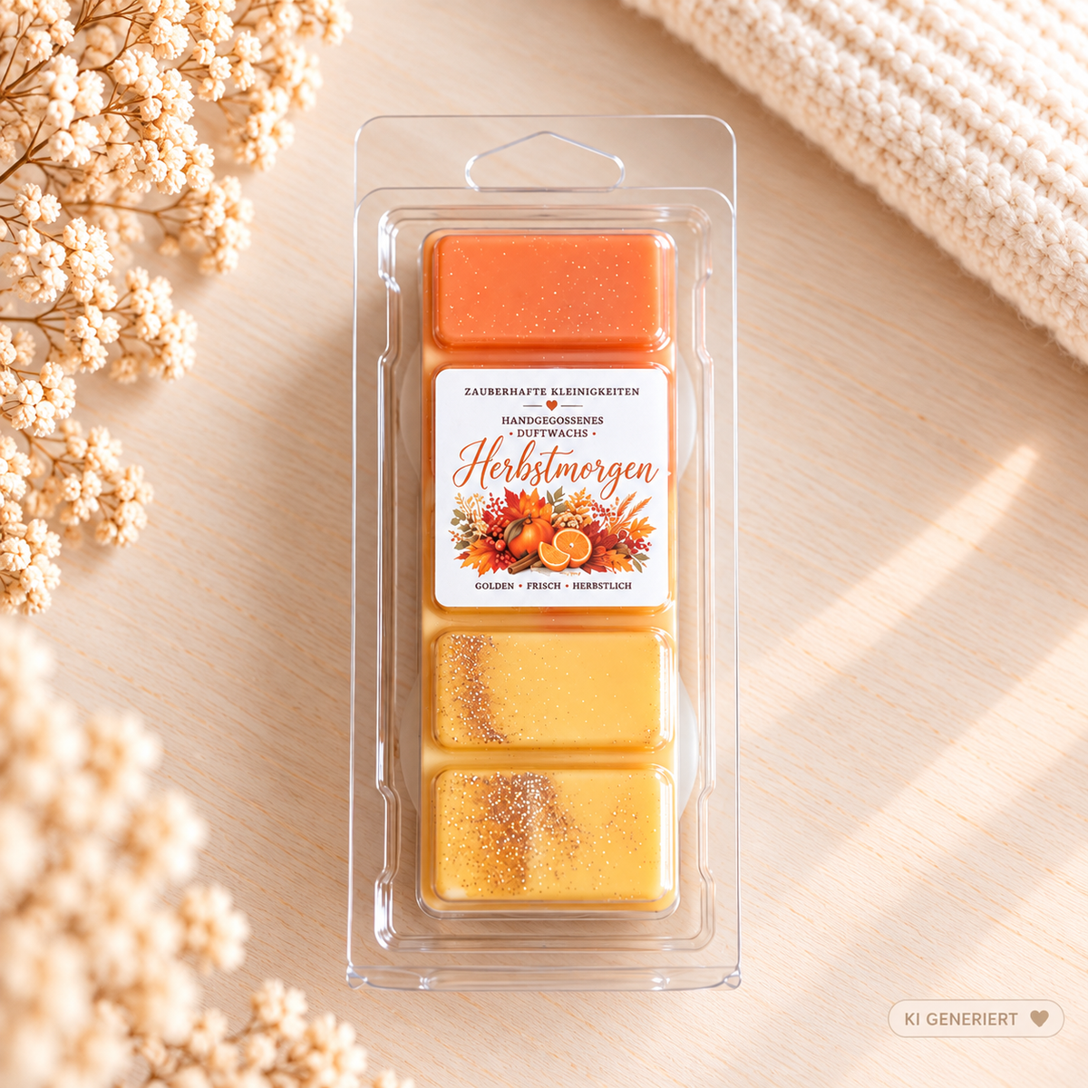 Herbstmorgen - handgegossene Wax Melts aus Sojawachs