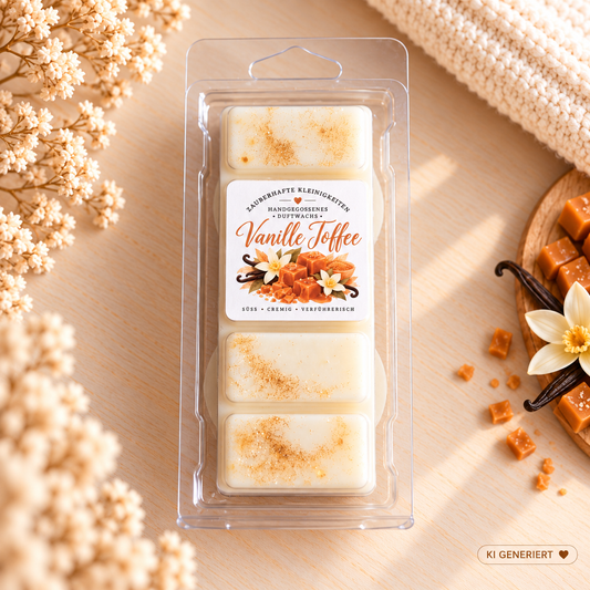 Vanille Toffee - handgegossene Wax Melts aus Sojawachs